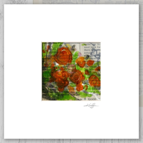 Encaustic Painting, Floral Abstract by Kathy Morton Stanion - Encaustic Floral 5 - Picture 1 of 2